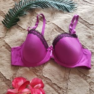 Purple & black Lace Bra